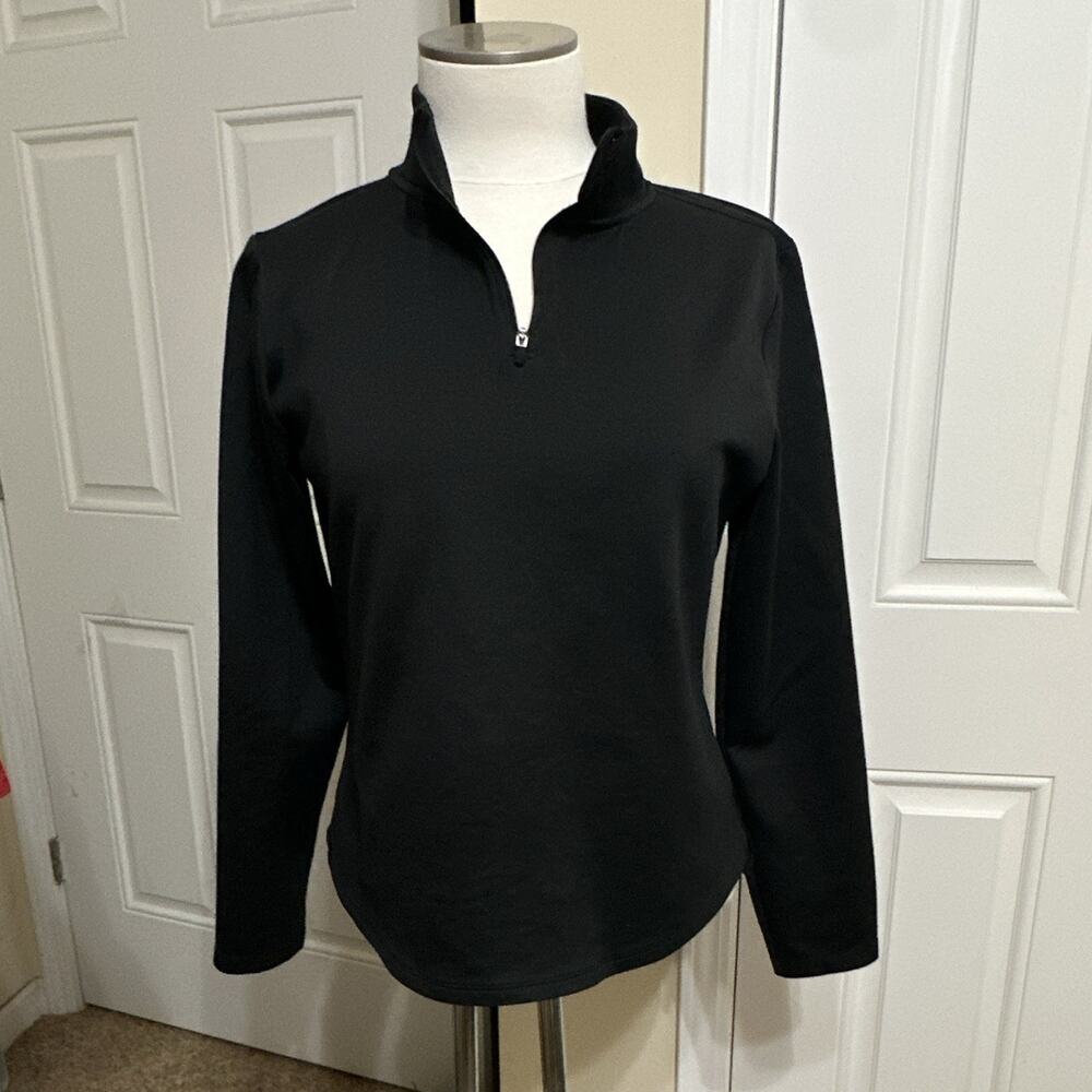 Nike Therma-FIT Women’s Black Solid 1/4 Zip Mock Neck Stretch Pullover M
